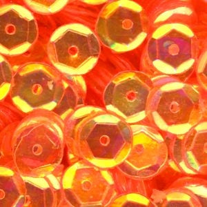 6mm Slightly Cupped Crystal Iris Clementine