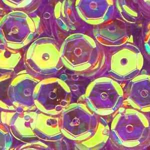 6mm Slightly Cupped Crystal Iris Wild Orchid