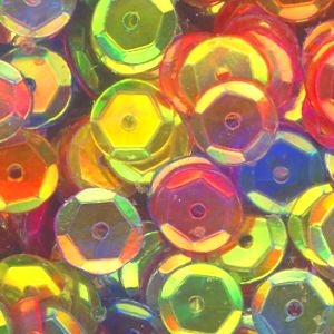 6mm Slightly Cupped Crystal Iris Mix 100 Grams