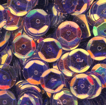 10mm Slightly Cupped Crystal Iris Purple Potion 100 Grams