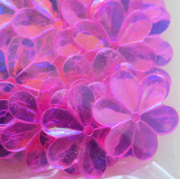 15mm Flower Crystal Iris Fandango Pink