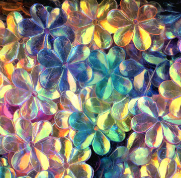 15mm Flower Crystal Iris Mix