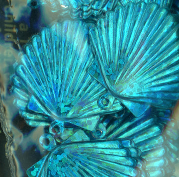 22mm Shell Hologram Turquoise