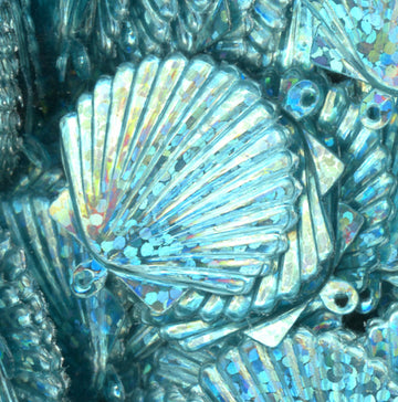 22mm Shell Hologram Aquamarine 100 Grams