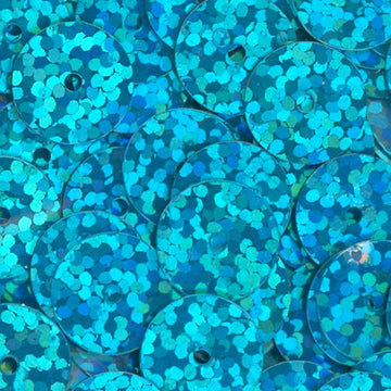 10mm Flat Hologram Turquoise 100 Grams