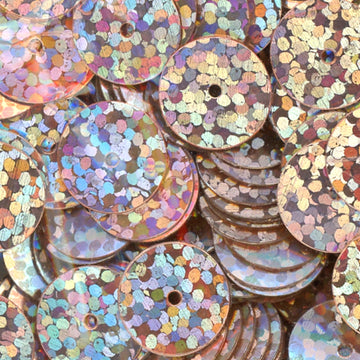10mm Flat Hologram Pale Peach 100 Grams