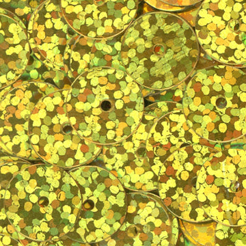 10mm Flat Hologram Bright Gold 100 Grams