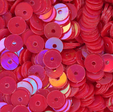 5mm Flat Opaque Iridescent Red 100 Grams