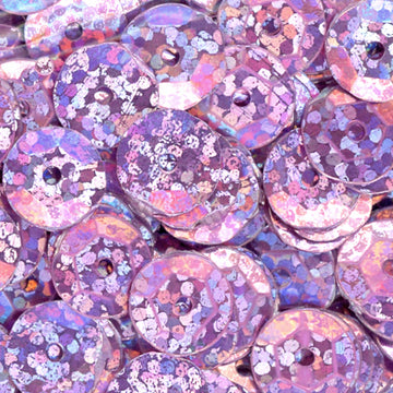 10mm Slightly Cupped Hologram Light Pink