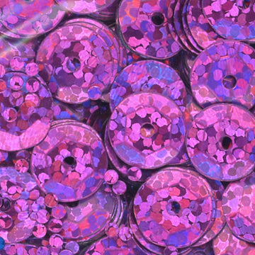 10mm Slightly Cupped Hologram Dark Pink