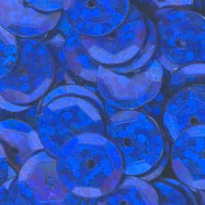 10mm Slightly Cupped Hologram Cobalt Blue
