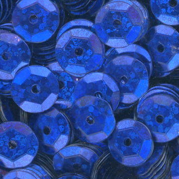 10mm Slightly Cupped Hologram Royal Blue