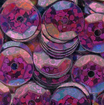 10mm Slightly Cupped Hologram Mulberry