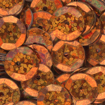 10mm Slightly Cupped Hologram Terracotta 100 Grams