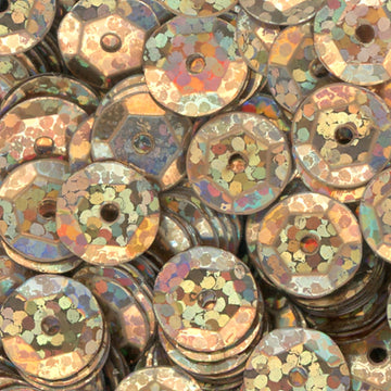 10mm Slightly Cupped Hologram Champagne 100 Grams