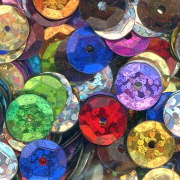 10mm Slightly Cupped Hologram Mix 100 Grams