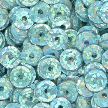 6mm Slightly Cupped Hologram Spa Blue 100 grams