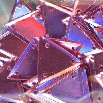 15mm Metallic Triangle Light Pink