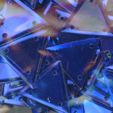 15mm Metallic Triangle Cobalt Blue