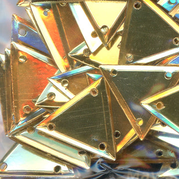 15mm Metallic Triangle Gold