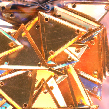 15mm Metallic Triangle Aztec Gold