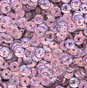 5mm Slightly Cupped Hologram Light Pink