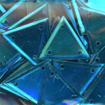 15mm Metallic Triangle Turquoise