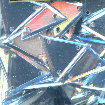 15mm Metallic Triangle Cool Water Blue