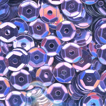 10mm Slightly Cupped Metallic Light Purple