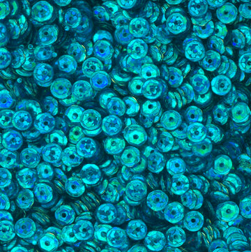 5mm Slightly Cupped Hologram Turquoise