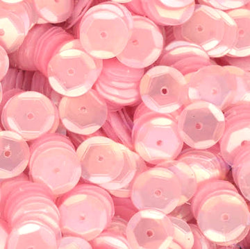 8mm Slightly Cupped Satin Light Pink