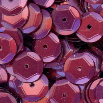 8mm Slightly Cupped Satin Burgundy