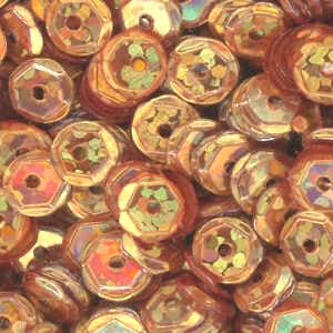 5mm Slightly Cupped Hologram Vintage Gold