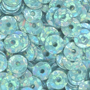 5mm Slightly Cupped Hologram Spa Blue