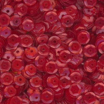 5mm Slightly Cupped Satin Red