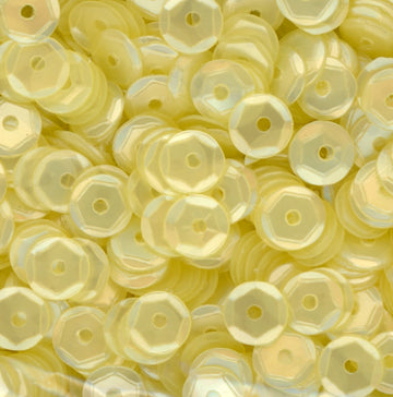 5mm Slightly Cupped Satin Pale Yellow 100 Grams