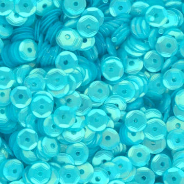 5mm Slightly Cupped Satin Lt. Ocean Blue Green 100 Grams