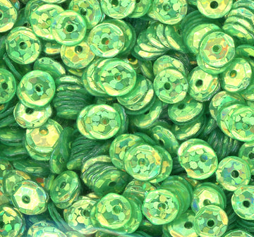 5mm Slightly Cupped Hologram Lemon Lime