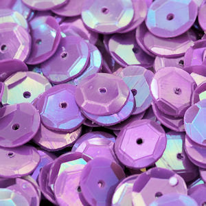 8mm Slightly Cupped Opaque Iridescent Orchid 100 Grams