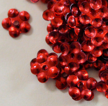 5mm Metallic Flower Red 50 Grams