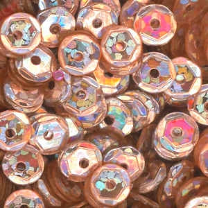 5mm Slightly Cupped Hologram Pale Peach 100 grams