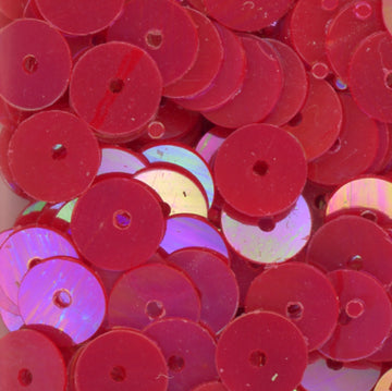 6mm Flat Opaque Iridescent Red