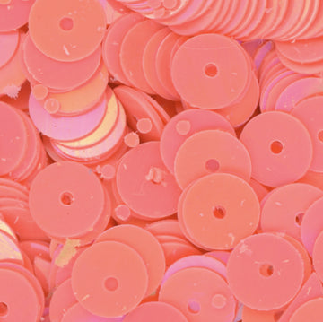 6mm Flat Opaque Iridescent Melon