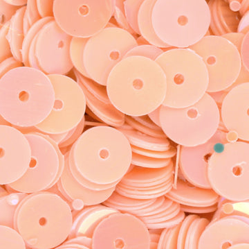 6mm Flat Opaque Iridescent Pale Peach