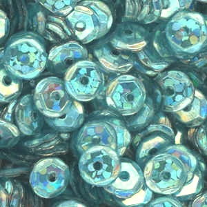 5mm Slightly Cupped Hologram Aquamarine