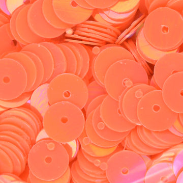 6mm Flat Opaque Iridescent Orange 100 Grams
