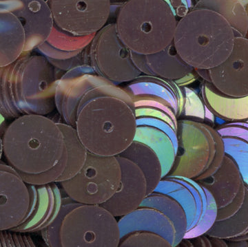 6mm Flat Opaque Iridescent Dark Brown 100 Grams