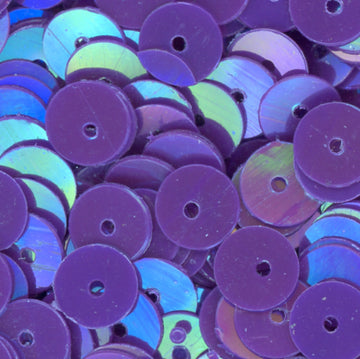 6mm Flat Opaque Iridescent Dark Purple 100 Grams