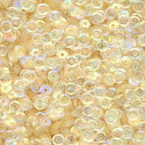 4mm Slightly Cupped Iridescent Buttercream