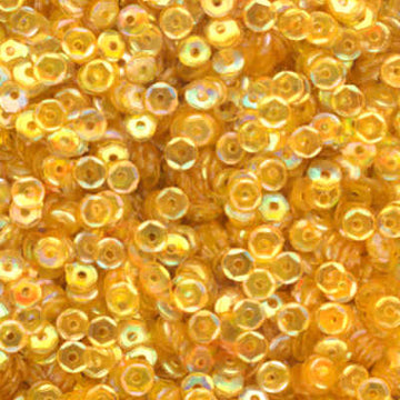4mm Slightly Cupped Iridescent Golden Yellow
